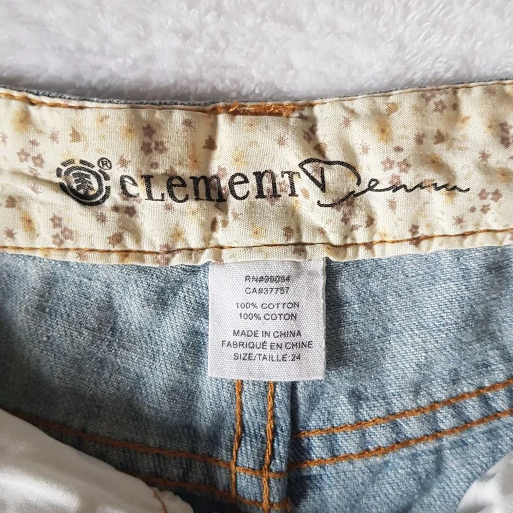 Element blue denim shorts